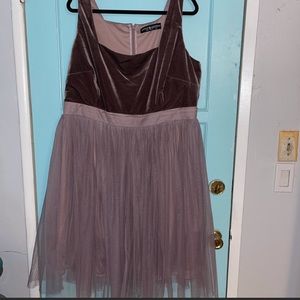 Formal velvet tulle dress